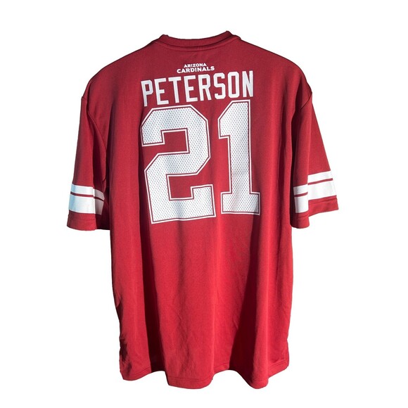 NFL TEAM APPAREL Short Sleeve ARIZONA CARDINALS #21 PETERSON Shirt Red XL - Picture 3 of 5